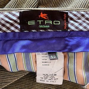 Vintage ETRO Milano Mens Corduroy Brand New, Pants. NWOT